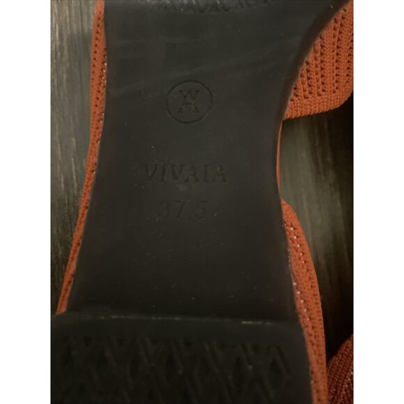 Vivaia || Melia Pointed Toe Stripe Flats Rust Orange 37.5 - Picture 6 of 6